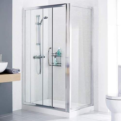 Lakes Classic 1400x1000 Shower Enclosure, Slider Door & Tray (Right Handed).
