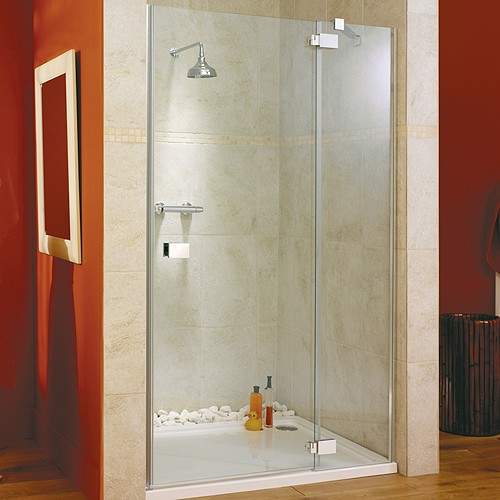 Lakes Italia Hinged Shower Door & Glass Panel. Right Hand. 1200x1950mm.