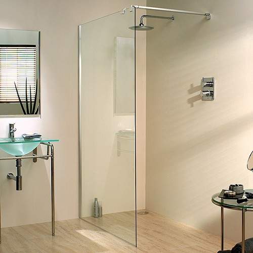 Lakes Italia 1000x1950 Glass Shower Screen & 750mm Arm. Left Handed.