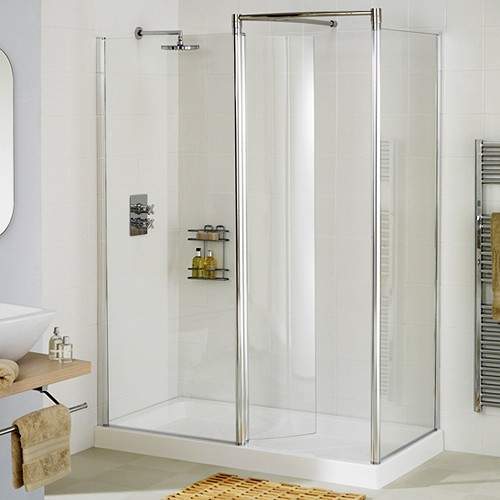 Lakes Classic Right Hand 1400x700 Walk In Shower Enclosure (Silver).