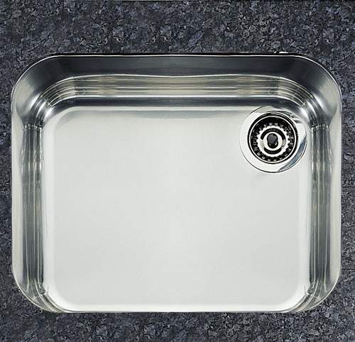 Rangemaster Atlantic Undermount 1.0 Bowl Steel Sink, Right Hand Waste.