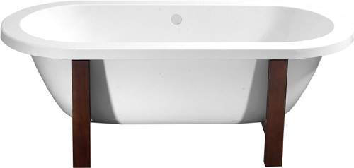 Matrix Baths Clarence double ended flat top bath on wooden frame. 1800mm.