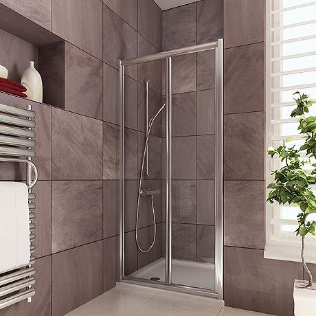 Matrix Enclosures Infinity Bi-Fold Shower Door With 8mm Thick Glass, 800mm.
