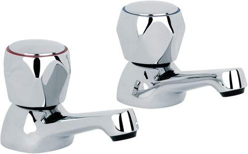 Mayfair Alpha Basin Taps (Pair, Chrome).