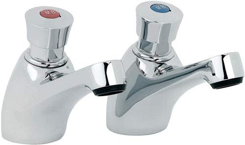 Mayfair Alpha Non Concussive Basin Taps (Pair, Chrome).