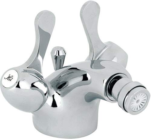 Mayfair Alpha Mono Bidet Mixer Tap With Lever Handles & Pop Up Waste.