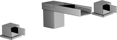 Mayfair Dream 3 Tap Hole Waterfall Bath Filler Tap (Chrome).