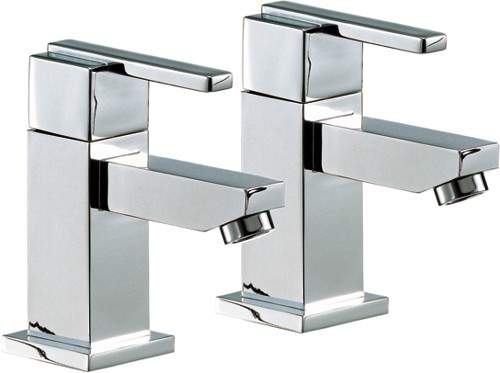 Mayfair Ice Quad Lever Basin Taps (Pair, Chrome).