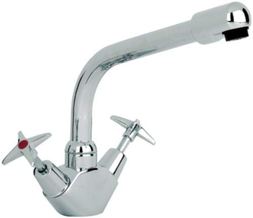 Mayfair Kitchen Alpha X Head Monoblock Kitchen Tap With Swivel Spout.