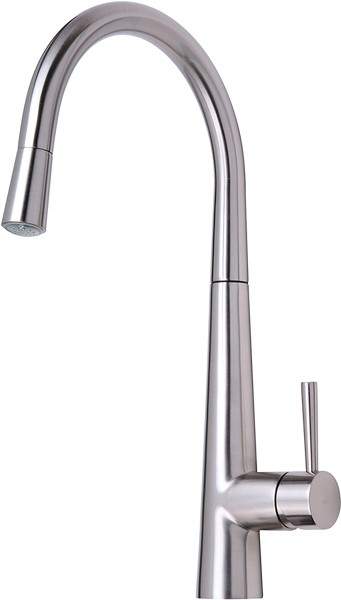 Mayfair Kitchen Palazzo Kitchen Tap With Pull Out Rinser (Brushed Nickel).