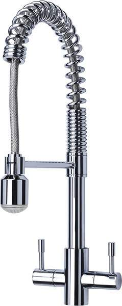 Mayfair Kitchen Groove Kitchen Mixer Tap With Pull Out Rinser (Chrome).