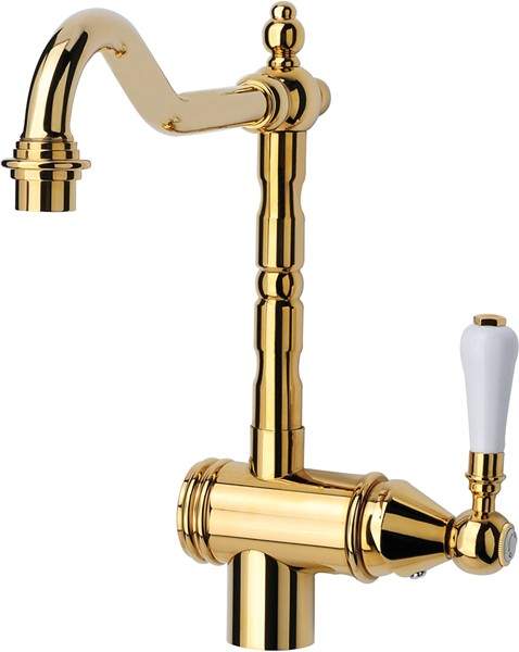Mayfair Kitchen Rustique Traditional Kitchen Tap With Swivel Spout (Gold).