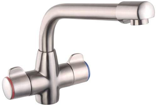 Mayfair Kitchen Aspen Monoblock Kitchen Tap With Swivel Spout (B Steel).