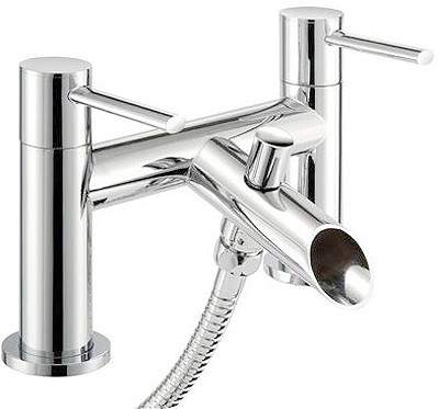 Mayfair Liu Bath Shower Mixer Tap With Shower Kit (Chrome).