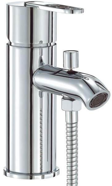 Mayfair Zoom One Tap Hole Bath Shower Mixer Tap With Shower Kit (Chrome).