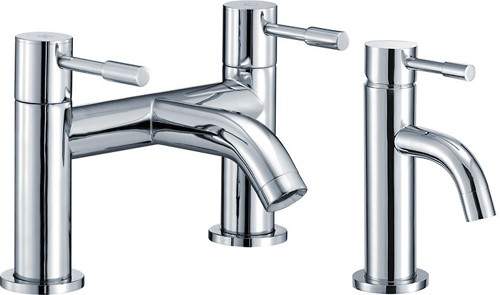 Mayfair Series G Basin Mixer & Bath Filler Tap Set (Chrome).