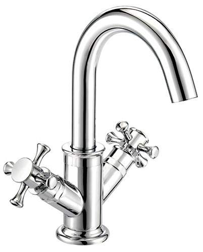 Mayfair Tait Cross Mono Basin Mixer Tap With Pop-Up Waste (Chrome).