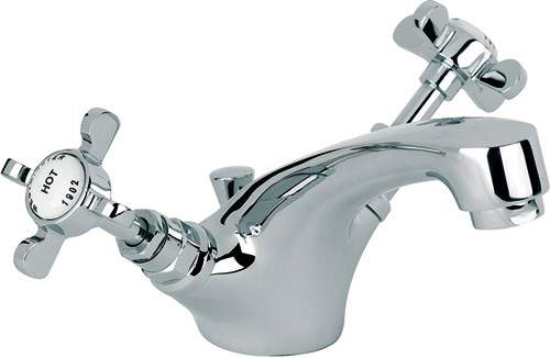 Mayfair Westminster Mono Basin Mixer Tap With Pop Up Waste (Chrome).