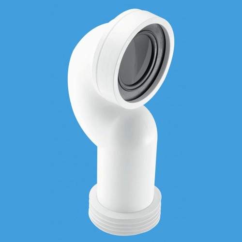 McAlpine Plumbing WC 4"/110mm 90 Degree Space Saving Pan Connector.