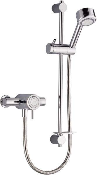 Mira Element Exposed Thermostatic Shower Valve With Shower Kit (Chrome).