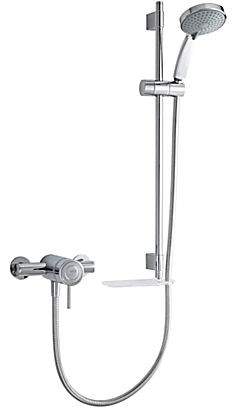 Mira Element Exposed Thermostatic Shower Valve With Slide Rail Kit (Chrome).