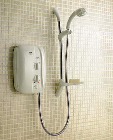Mira Electric Showers Elite ST Electric Shower (White & Chrome, 10.8kW).