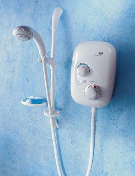 Mira Power Showers Mira Event XS Thermostatic in white.
