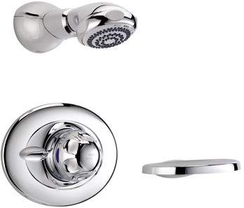 Mira Excel Concealed Thermostatic Shower Valve & Fixed Head in Chrome.