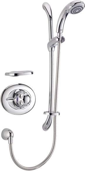 Mira Excel Concealed Thermostatic Shower Kit with Slide Rail in Chrome.