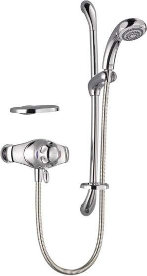 Mira Excel Exposed Thermostatic Shower Kit with Slide Rail in Chrome.