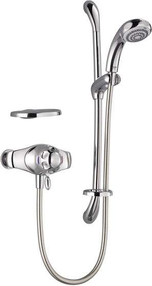 Mira Excel Exposed Thermostatic Shower Kit with Slide Rail in Chrome.