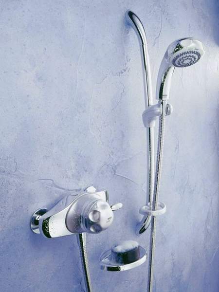 Mira Excel Exposed Thermostatic Shower Kit & Slide Rail, Satin Chrome.