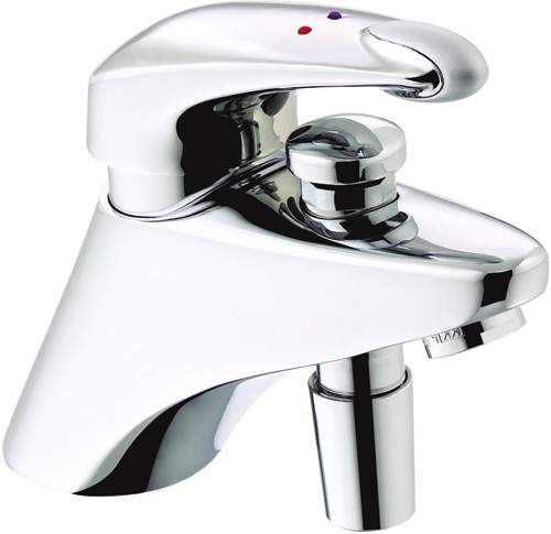 Mira Excel 1 Tap Hole Bath Shower Mixer Tap With Shower Kit (Chrome).