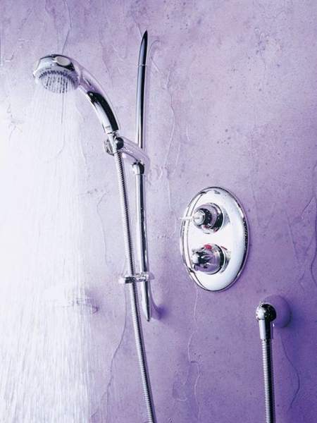 Mira Fino Concealed Thermostatic Shower Kit with Slide Rail in Chrome.