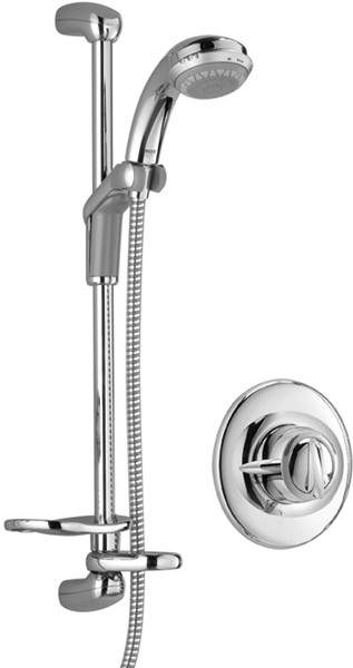 Mira Gem88 Concealed Manual Shower Valve With Slide Rail, Handset & Hose.