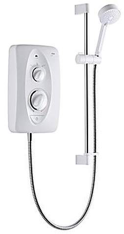 Mira Electric Showers Jump Electric Shower (White & Chrome, 9.5kW).