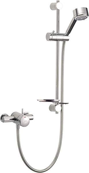 Mira Select Exposed Thermostatic Shower Valve With Shower Kit (Chrome).