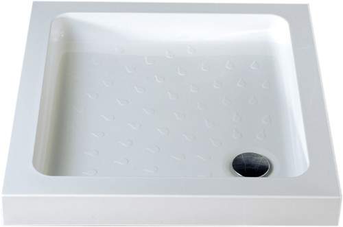 MX Trays Acrylic Capped Square Shower Tray. 760x760x80mm.