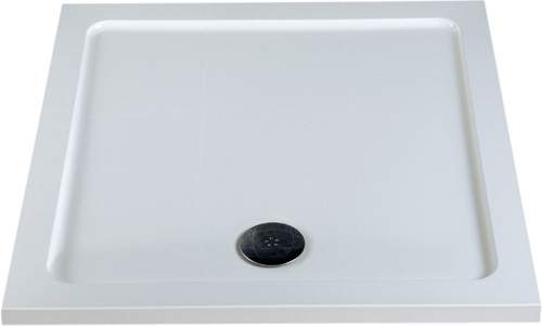 MX Trays Acrylic Capped Low Profile Square Shower Tray. 760x760x40mm.