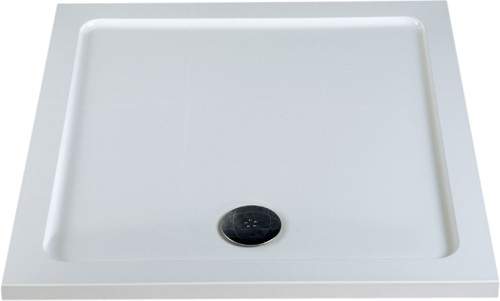 MX Trays Acrylic Capped Low Profile Square Shower Tray. 800x800x40mm.
