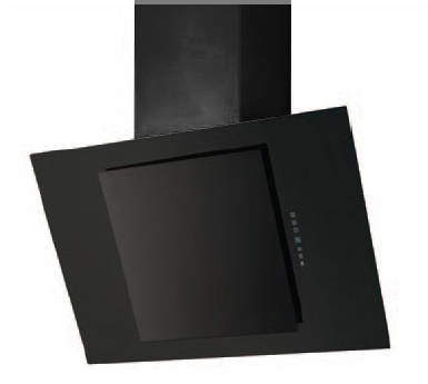 Osprey Hoods Cooker Hood With Black Angled Glass (Black, 600mm).