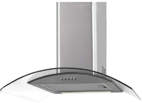 Osprey Hoods 1000mm Cooker Hood With Curved Glass (Stainless Steel).
