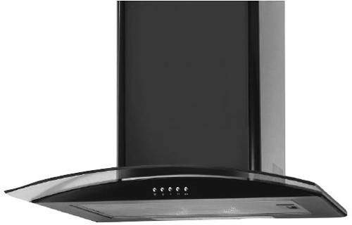 Osprey Hoods 800mm Cooker Hood With Curved Glass (Black).