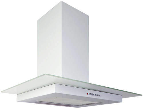 Osprey Hoods Cooker Hood With Flat Glass (White, 900mm).