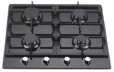 Osprey Hobs Gas Hob With 4 x Burners & Black Glass Top (600mm).