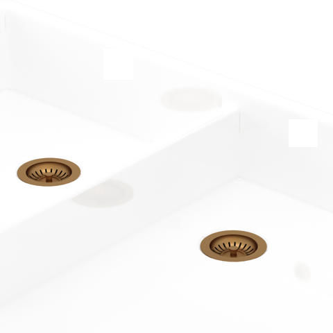 Perrin & Rowe Wastes Double Bowl Sink Waste (English Bronze, No Overflow).