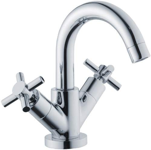 Crown Series 1 Basin Tap With Swivel Spout & Pop Up Waste (Chrome).