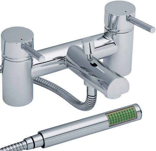 Crown Series FII Bath Shower Mixer Tap With Shower Kit (Chrome).