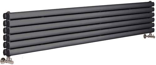 Crown Radiators Ricochet Horizontal Radiator (Anthracite). 1750x354mm.