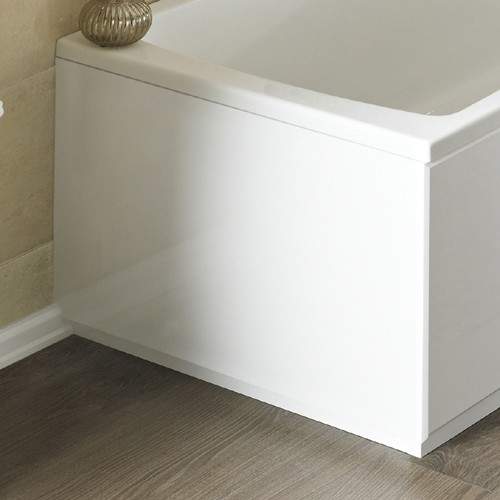 Crown Bath Panels 900mm 2 piece End Bath Panel (White, MDF).